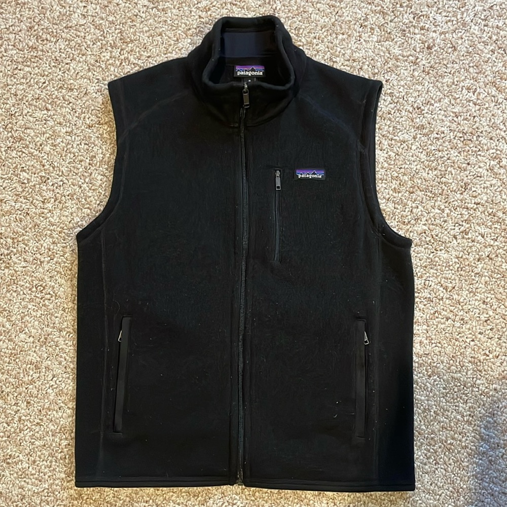 Patagonia men’s vest, black, medium